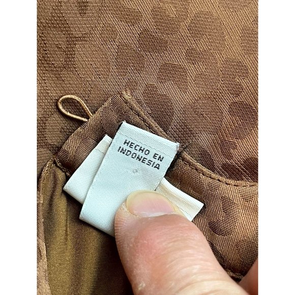 A New Day Women Halter Neck Blouse Top Leopard Print Back Zip Brown Size X Small - Picture 6 of 9